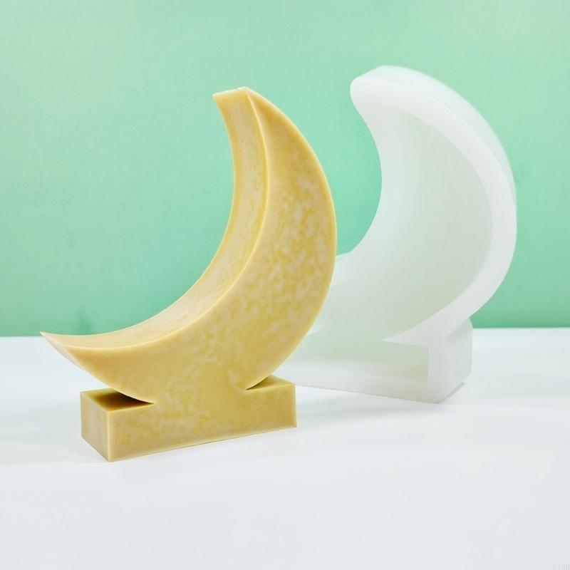 Art Craft Description - F19B イード月型キャンドル DIY キャンドル石膏装飾品用