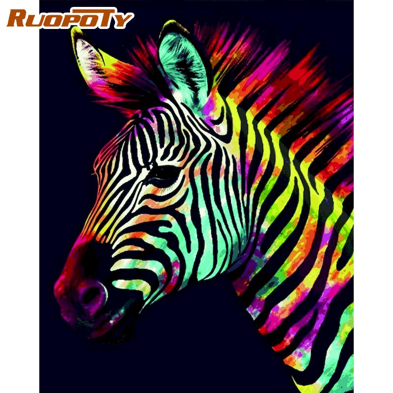 Art Craft Zebra - 5d ダイヤモンドペインティングキット 大人用画材 ラインストーンの絵 ゼブラ フルラウンド/スクエア
