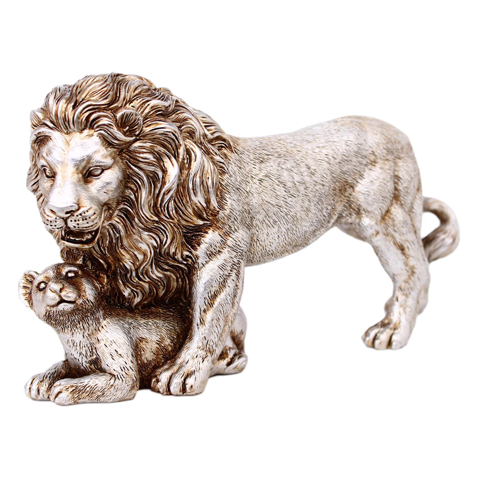 Art Craft Lion - ライオン像 ホームデコレーション アートデコ クラフト デスクトップ用 新築祝い
