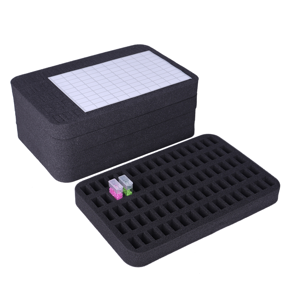 Art Craft Organizer - 80/60スロットフォームホールダイヤモンドペインティングクロスステッチアクセサリーツールコンテナ収納5D刺繍モザイクギフトケース用、ボトルなし