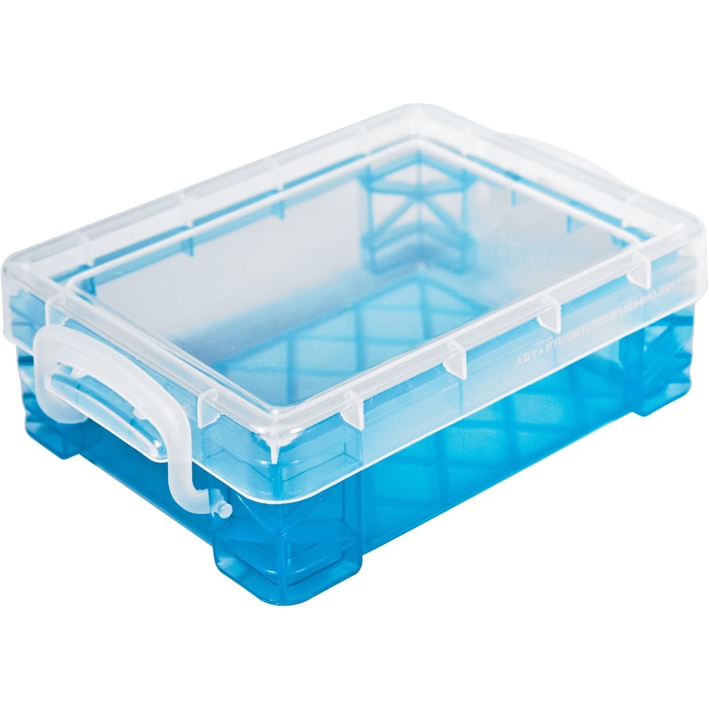 Art Craft Organizer - 積み重ね可能なプラスチック製クレヨンボックスオーガナイザー（蓋付き）、学校用品用クレヨンホルダーケース、クラフトアート収納容器、小型スタッキングボックス、色は異なる場合があります