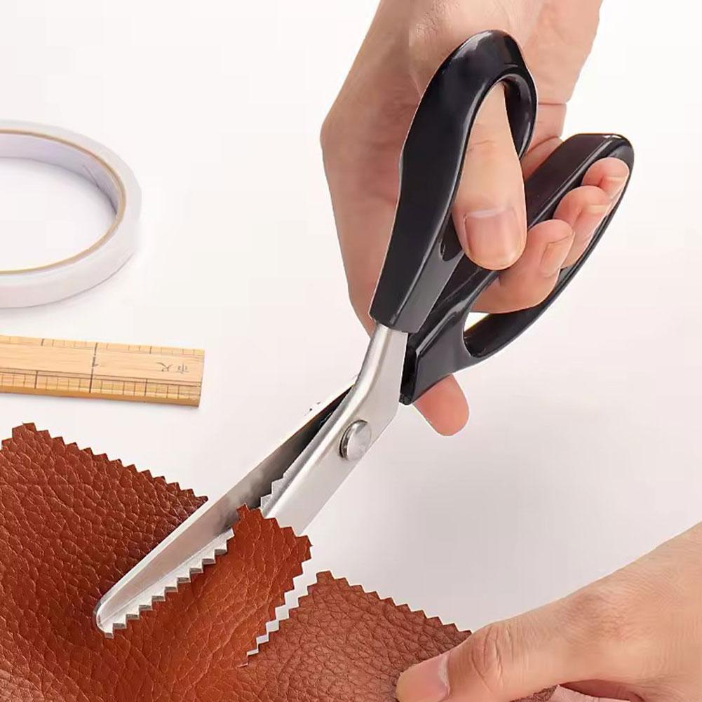 Art And Craft Zig Zag Scissors - 裁縫用ハサミ ジグザグ裁縫用ハサミ デコレーションエッジ、ピンキングハサミ 布地裁断用、洋裁、アートクラフト、スクラップブッキング用