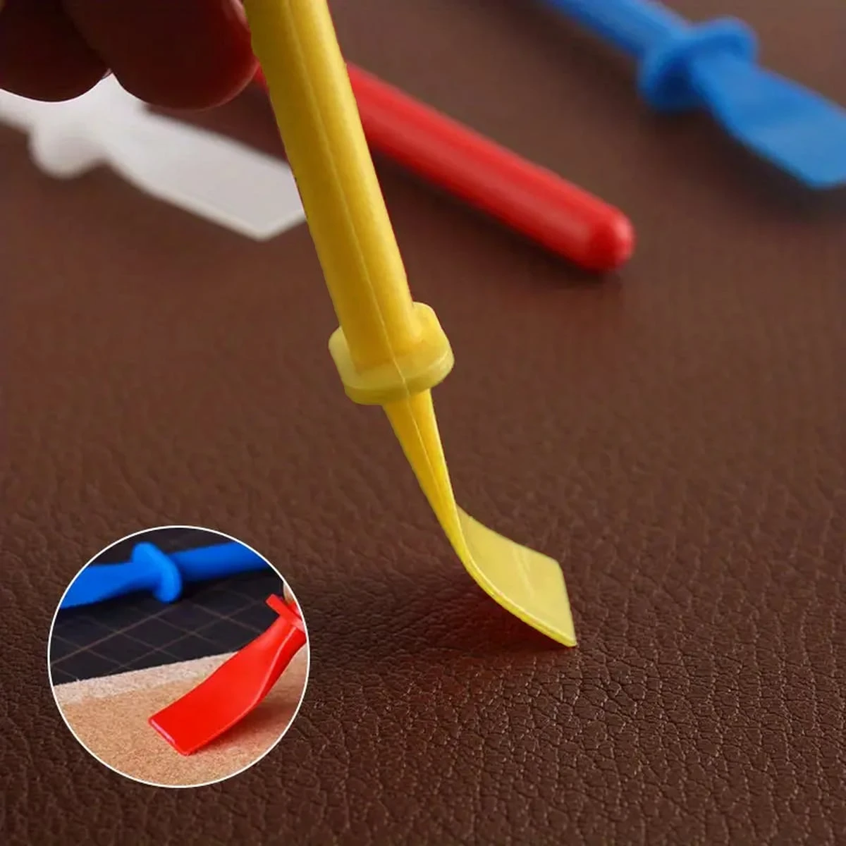 Art Craft Stick - ポリプロピレン製スパチュラ、ペイントスクレーパー、接着剤塗布スティック、DIYクラフト、アートやフェイクレザープロジェクトに最適、1個