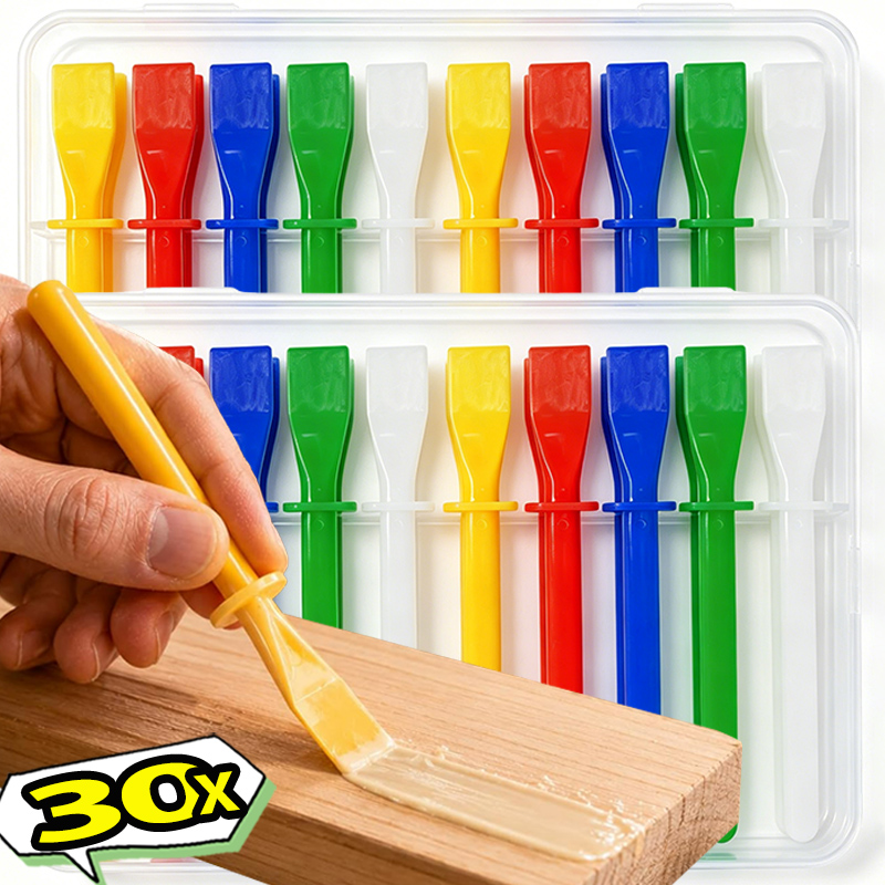 Art Craft Stick - 30/10 個の接着剤スプレッダー接着剤ブラシハンドヘルド DIY アートクラフト絵画スクレーパーポータブル革接着ツール接着剤塗布スティック