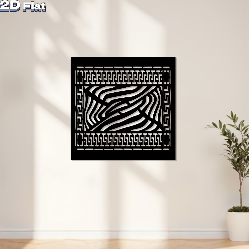 Art Craft Zebra - CIFBUY 金属製ウォールアート ゼブラストライプ 鉄工芸彫刻 プレミアム装飾 リビングルーム