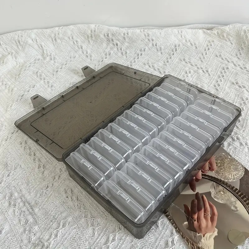 Art Craft Organizer - 透明なプラスチッククラフト収納ボックス、ポータブル多機能収納ボックス、ジュエリー、ビーズ、DIY画材に適しています。
