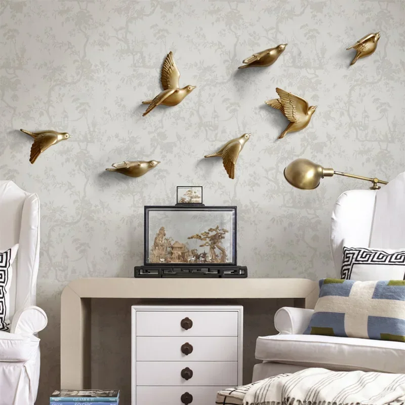 Art Craft Background - 3D鳥の壁掛け,ヨーロッパの装飾アート,家の装飾,リビングルーム,ソファ,テレビの背景