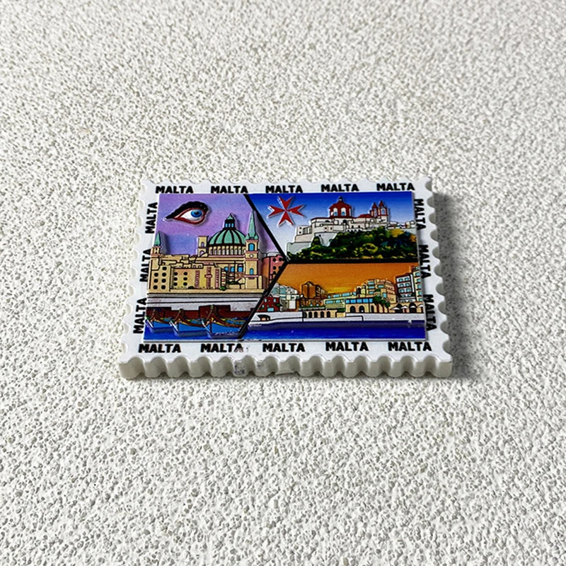 Art Craft Magnet - 1個、マルタ観光土産、家の装飾品、工芸品、ギフト、建築、切手、3D立体冷蔵庫マグネット