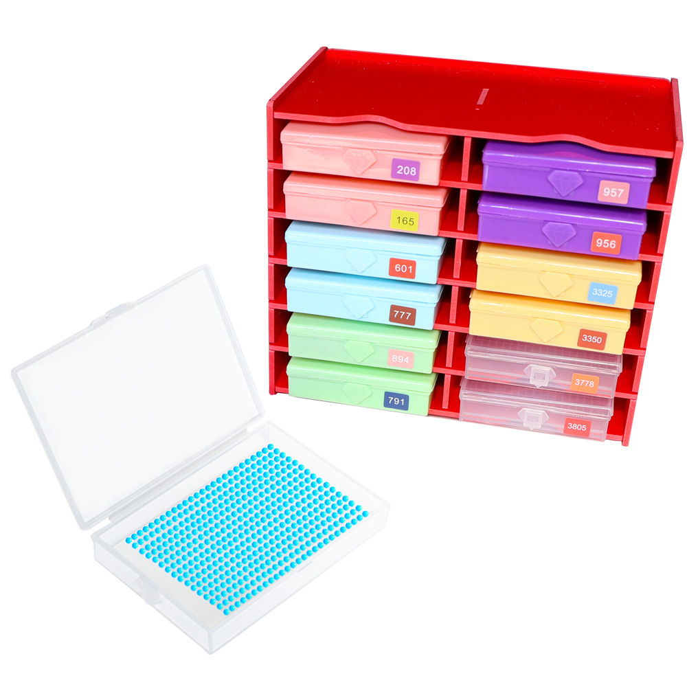 Art Craft Organizer - 12個のダイヤモンドペインティングアートトレイ、収納ラック付き - 5Dモザイクダイヤモンド刺繍ツールオーガナイザー、DIYクラフト用トレイ