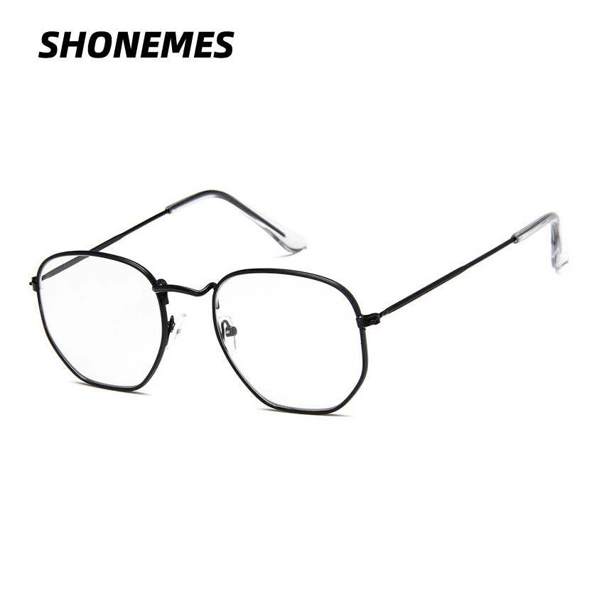 Art Craft Glasses - SHONEMES 六角メガネ メタルフレーム ヴィンテージ 多角形 無地