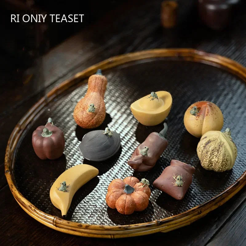 Art Craft Website - 中国宜興紫粘土茶ペットの装飾品シミュレーションフルーツ置物手作り工芸品ティーセット装飾ホームガーデンアートギフト