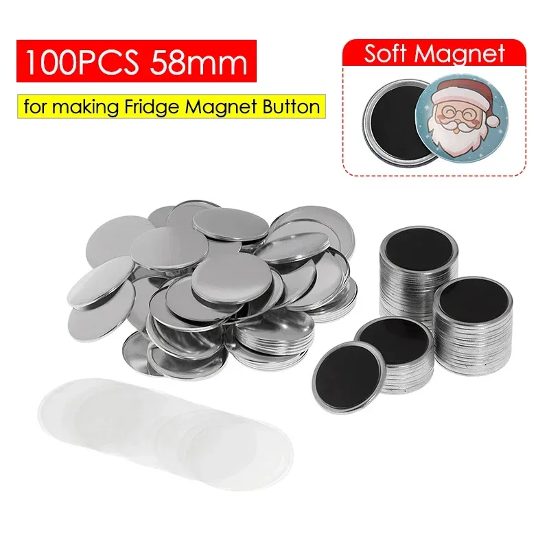Art Craft Magnet - 50/100 個 25-75 ミリメートルマグネット冷蔵庫バッジピンボタンメーカー部品 DIY バッジボタンピンアートクラフト作成冷蔵庫バッジセット