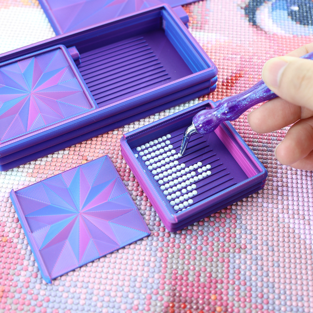 3 in 1 グラデーションカラーダイヤモンドアートトレイ  - Art Craft Organizer のレビューと価格