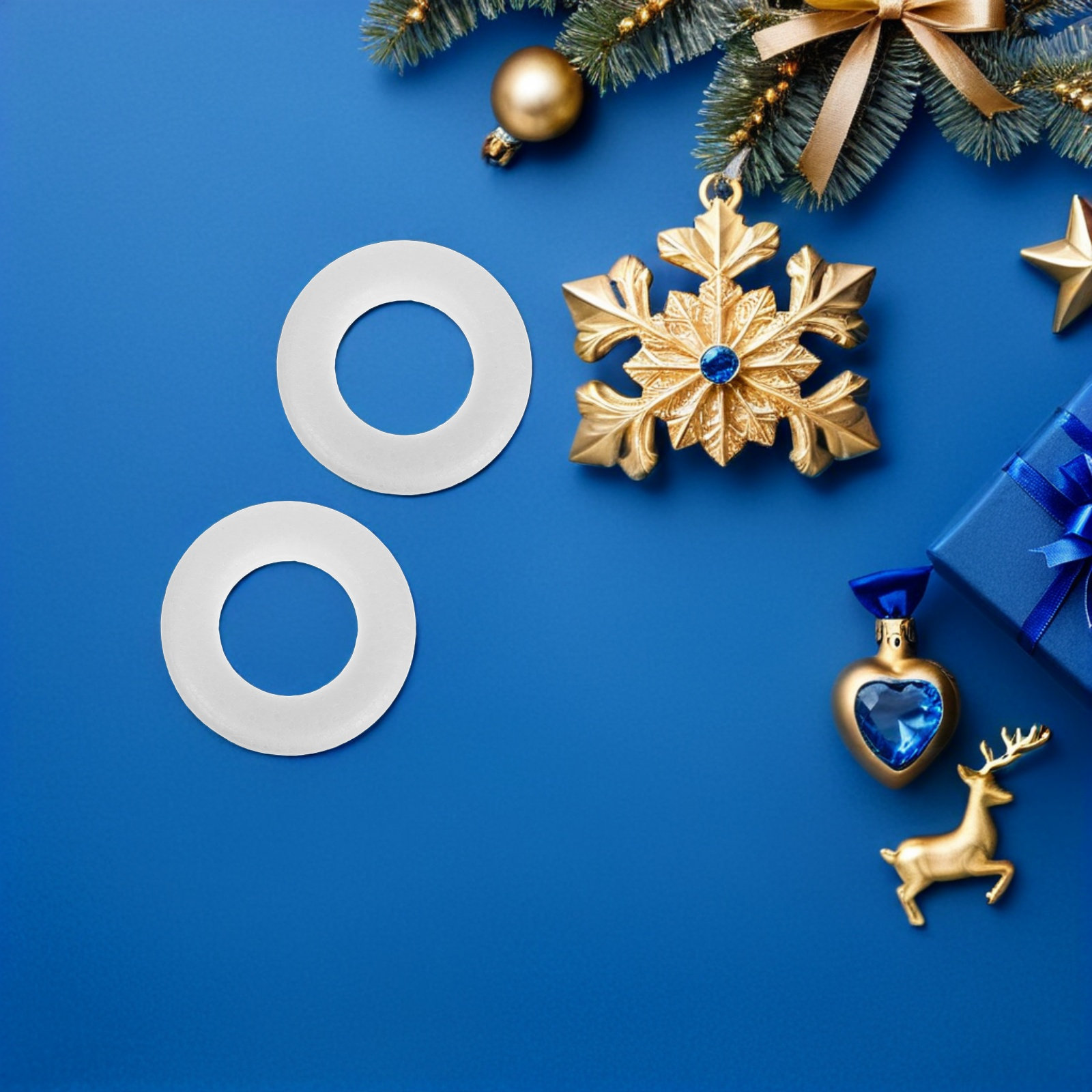 25 個の白いポリスチレン製リースリング DIY クリスマス - Art Craft For Kindergarten のレビューと価格