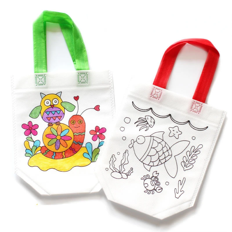 24 個のかわいい漫画の塗り絵バッグ 再利用可能なカーニバル - Art Craft Zebra のレビューと価格