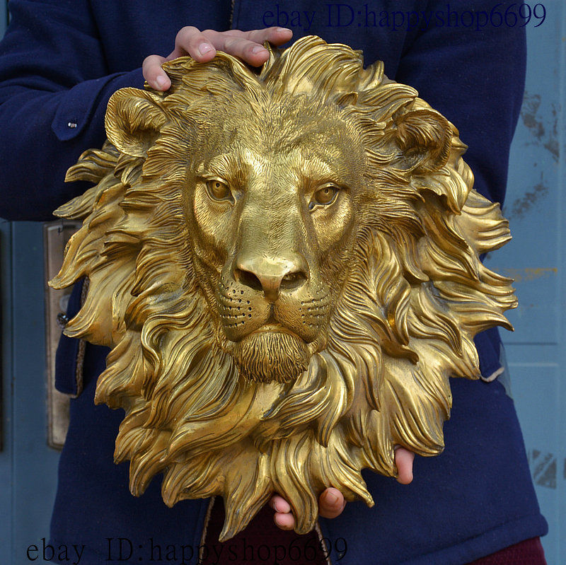 銅と真鍮の置物,40,42 cm,金の永遠の彫刻,職人技 - Art Craft Lion のレビューと価格
