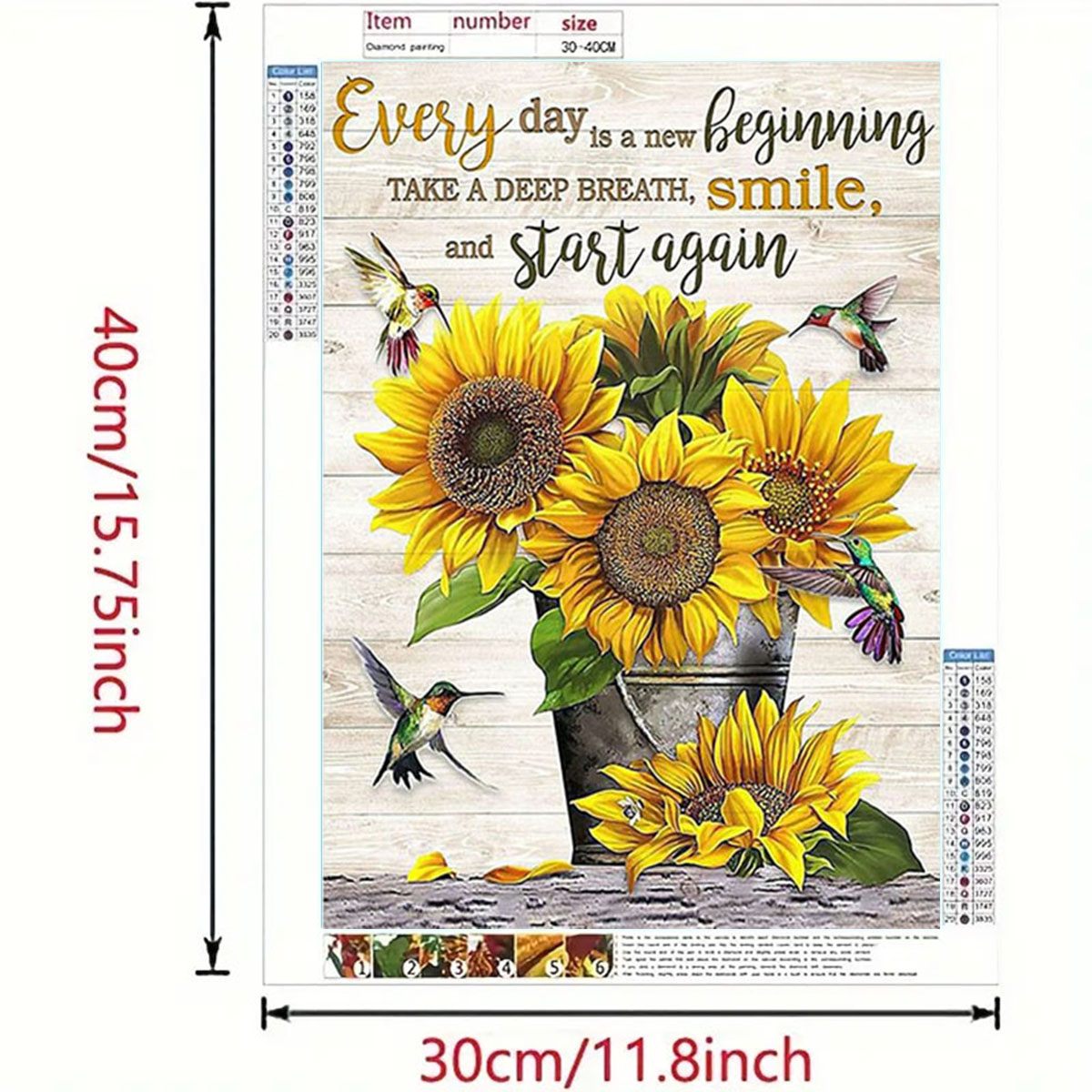 ひまわりダイヤモンドペインティングセット、DIY大人用フルダ - Art Craft Website のレビューと価格