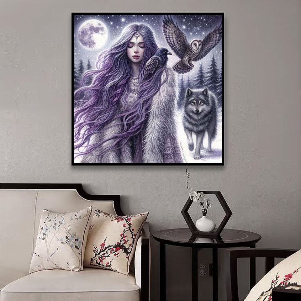 5D DIY ダイヤモンドペインティング：女性とライオンのク - Art Craft Lion のレビューと価格