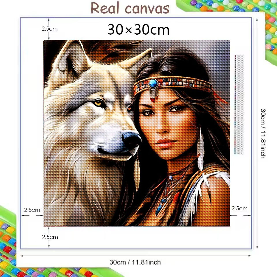 5D DIY ダイヤモンドペインティング：女性とライオンのク - Art Craft Lion のレビューと価格