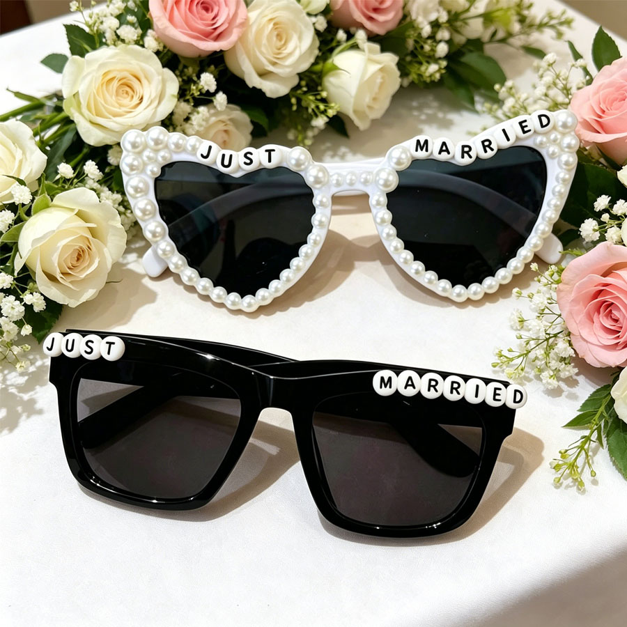 1/2個セット 新婚フェイクパール装飾グラスセット、新郎新婦 - Art Craft Glasses のレビューと価格
