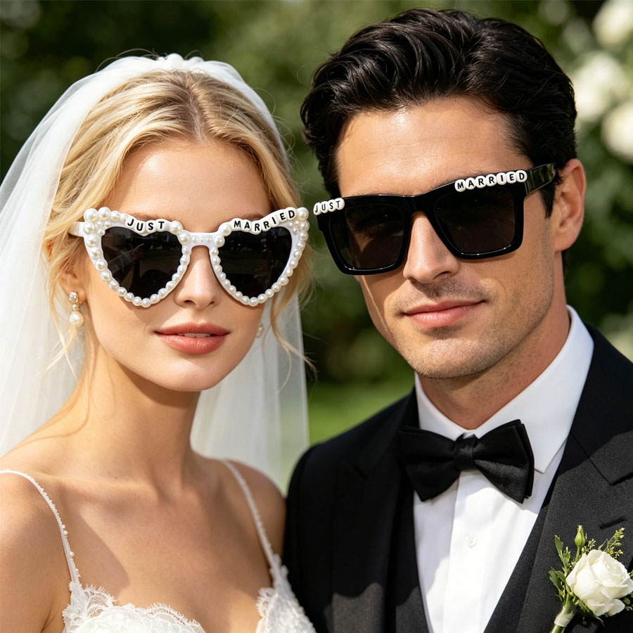 1/2個セット 新婚フェイクパール装飾グラスセット、新郎新婦 - Art Craft Glasses のレビューと価格