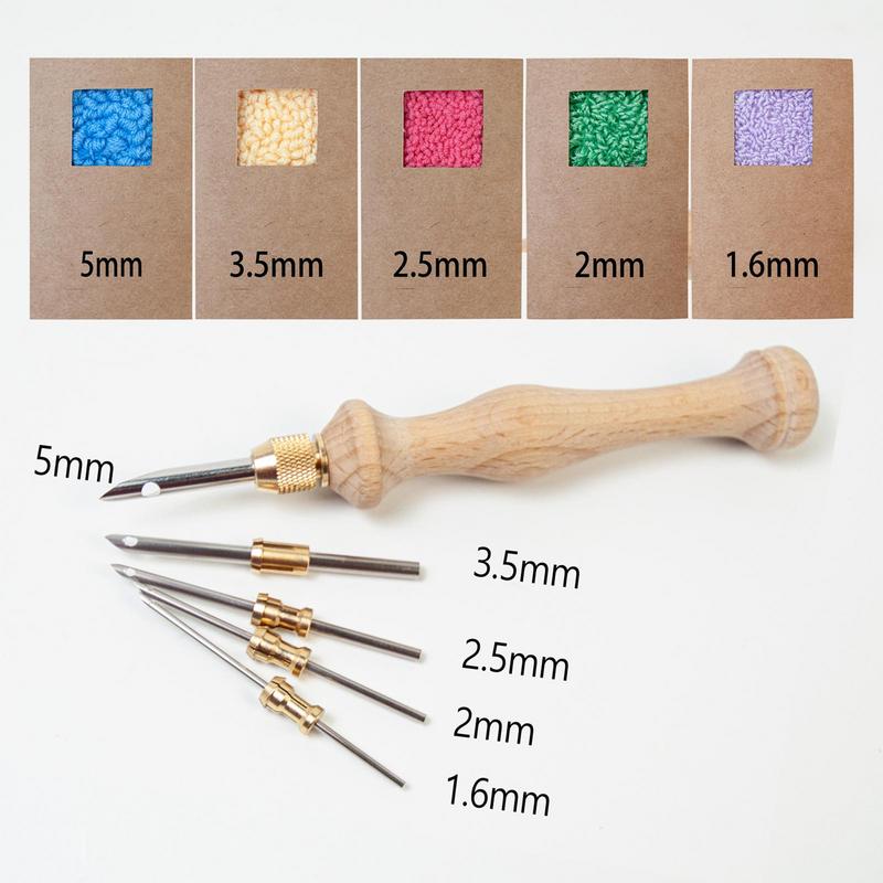 パンチニードルマジック刺繍ペンキット針敷物フックツールコンプ - Punch Needle Kit のレビューと価格