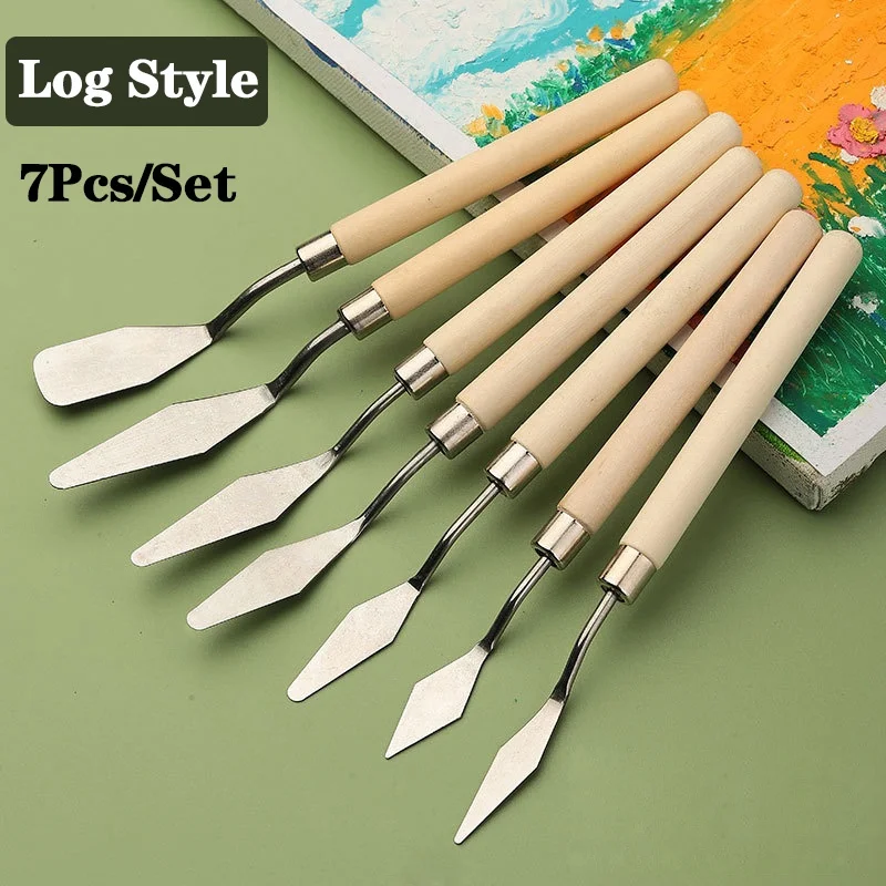 5/7 個セットアート油絵スクレーパーパレットナイフステンレ - Painting Knife Palette のレビューと価格