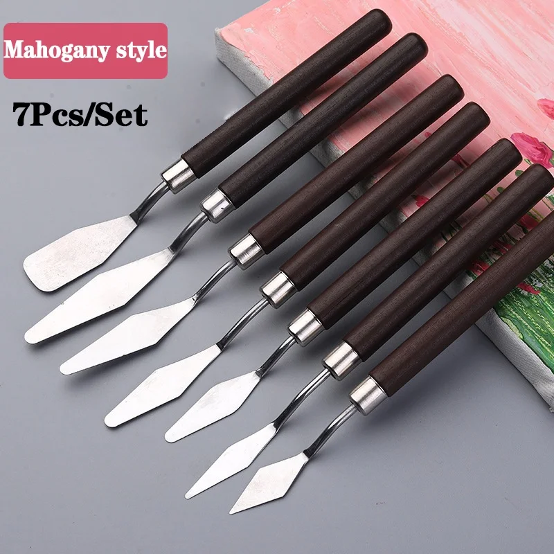 5/7 個セットアート油絵スクレーパーパレットナイフステンレ - Painting Knife Palette のレビューと価格