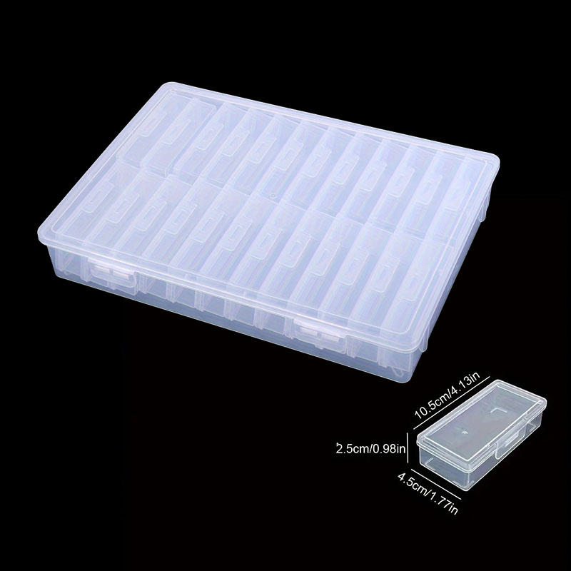 透明なプラスチック製の収納ボックス、蓋付き、工芸品、ネイルア - Art Craft Organizer のレビューと価格