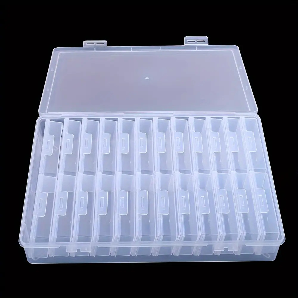 透明なプラスチック製の収納ボックス、蓋付き、工芸品、ネイルア - Art Craft Organizer のレビューと価格