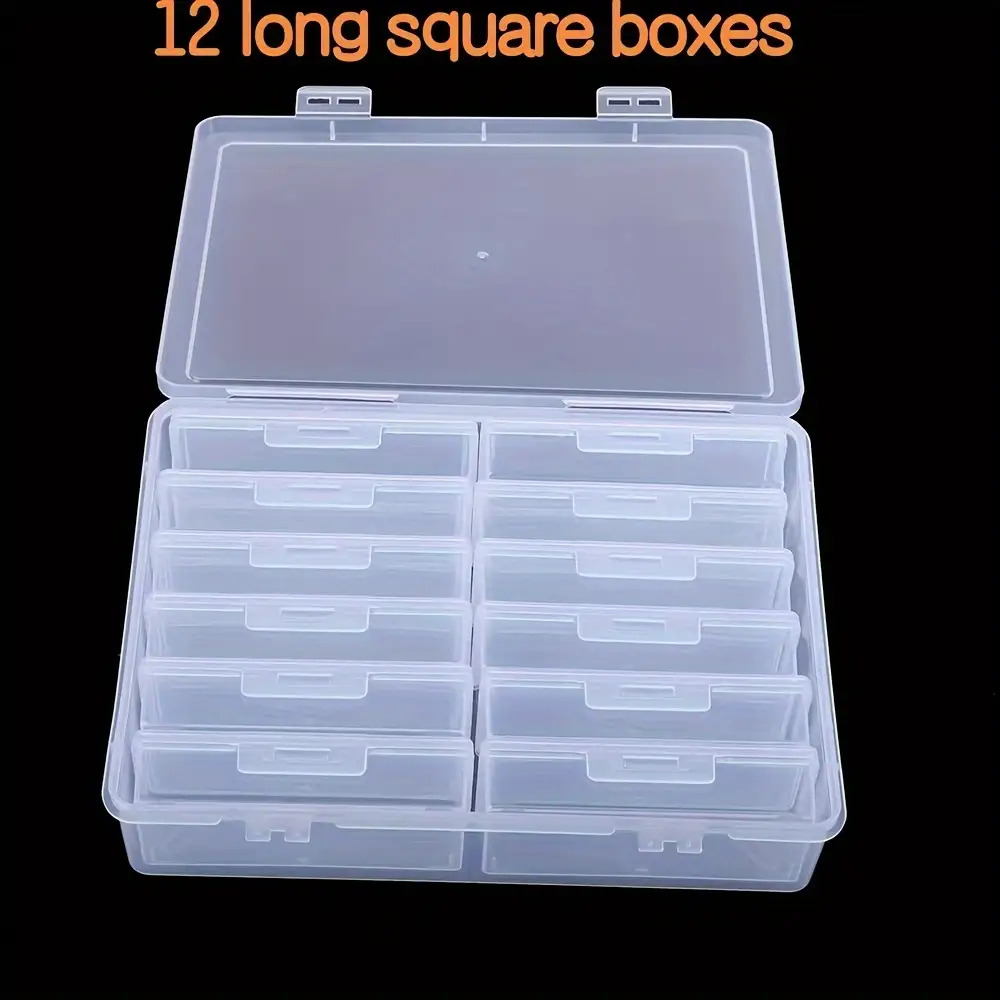 透明なプラスチック製の収納ボックス、蓋付き、工芸品、ネイルア - Art Craft Organizer のレビューと価格