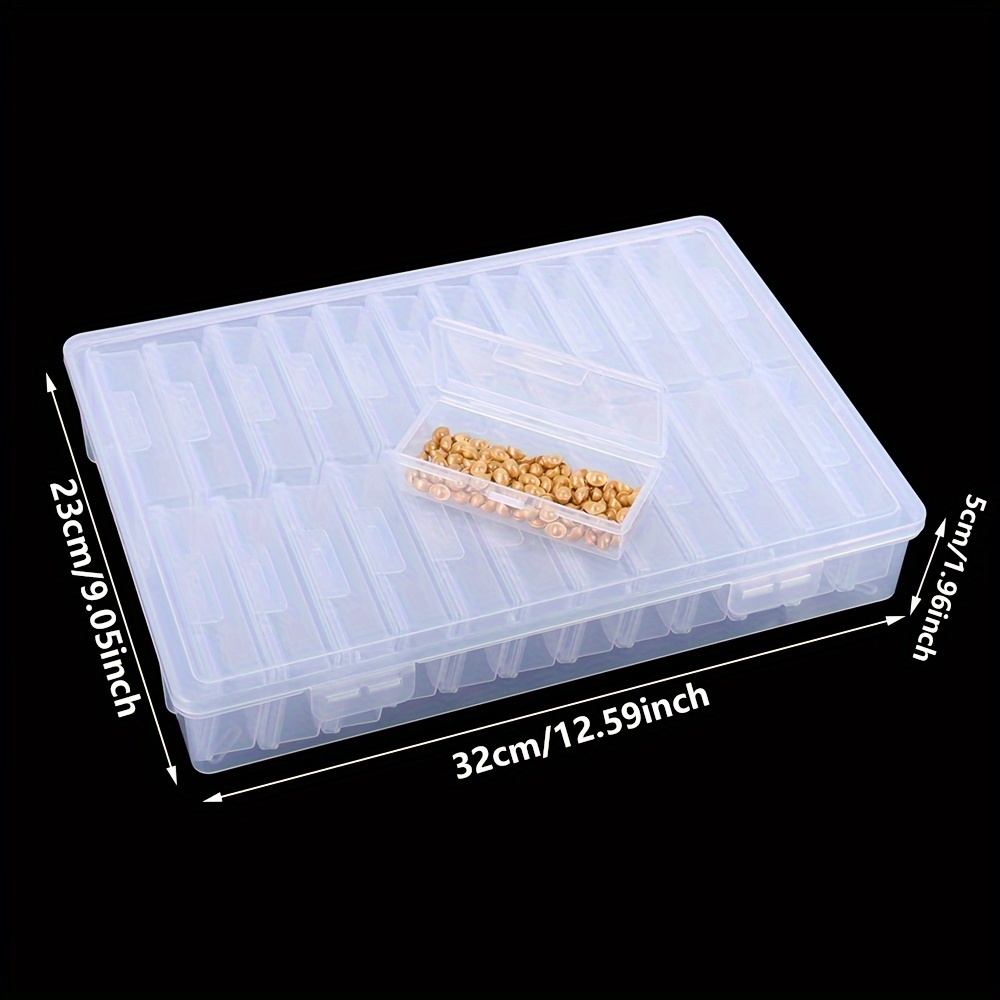 透明なプラスチック製の収納ボックス、蓋付き、工芸品、ネイルア - Art Craft Organizer のレビューと価格