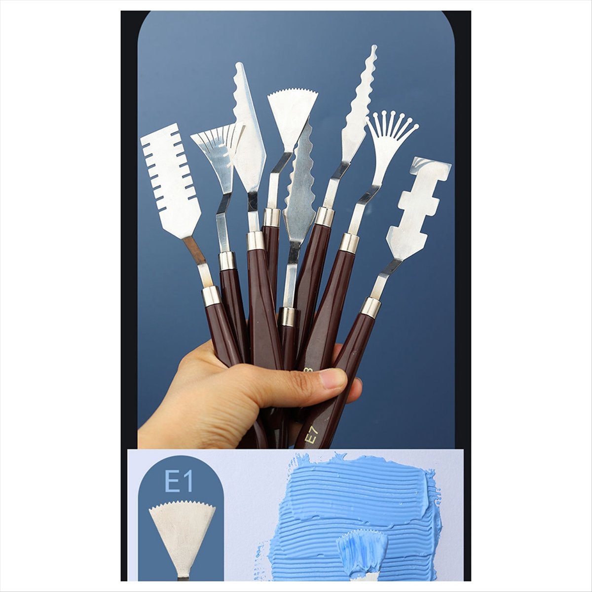 AT13 9個入り プロ仕様 ステンレス製 パレットスクレー - Painting Knife Palette のレビューと価格