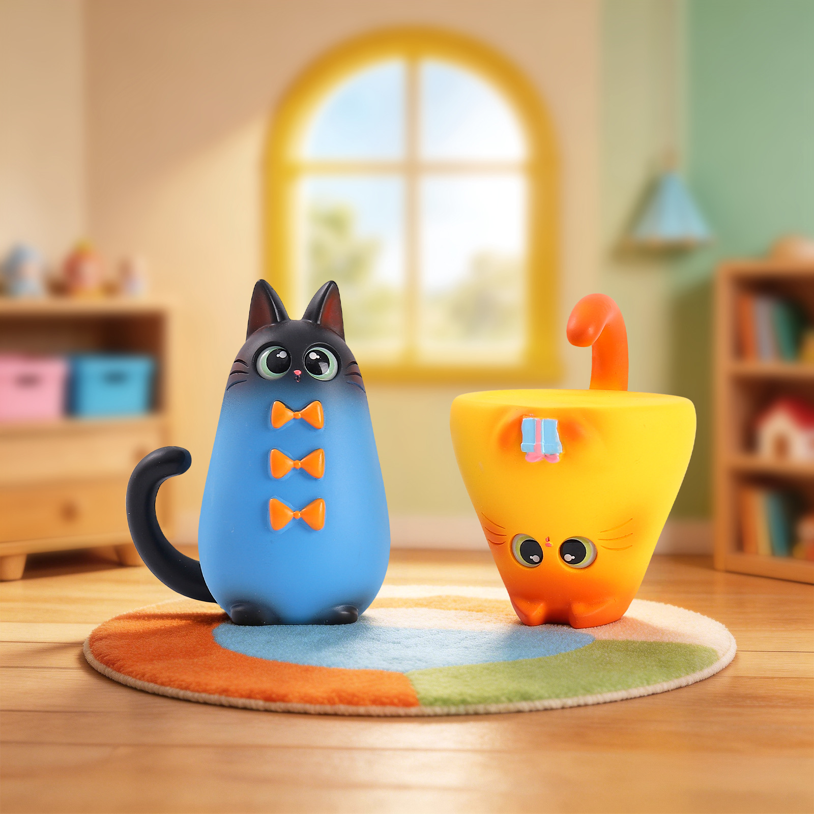ブラインドボックス猫フィギュア樹脂製クリエイティブ漫画デスク - Art Craft Website のレビューと価格