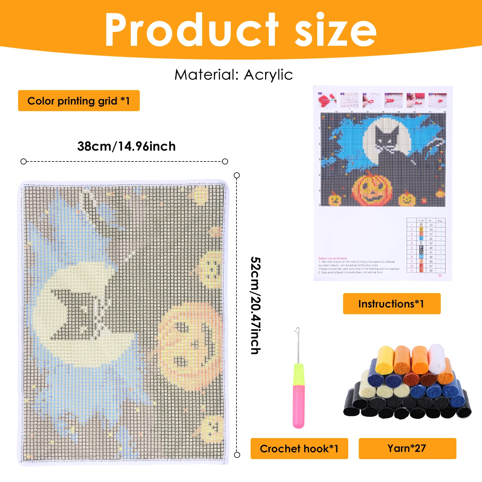 ラッチフックキット DIY 動物柄 パンチニードル刺繍セット - Punch Needle Kit のレビューと価格