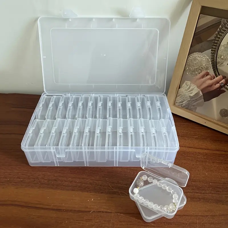 透明なプラスチッククラフト収納ボックス、ポータブル多機能収納 - Art Craft Organizer のレビューと価格