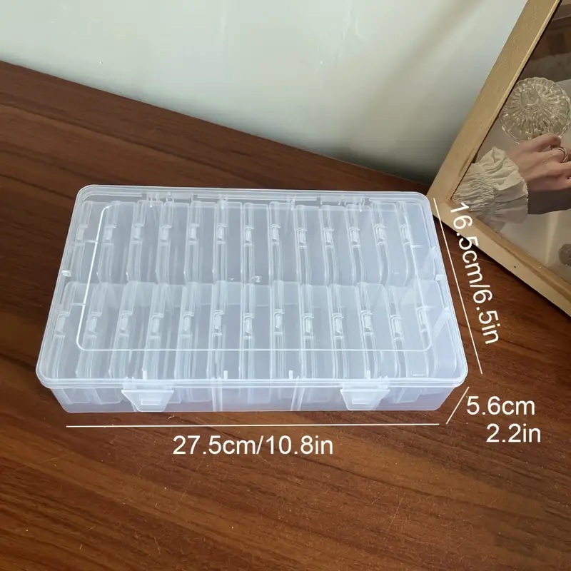 透明なプラスチッククラフト収納ボックス、ポータブル多機能収納 - Art Craft Organizer のレビューと価格