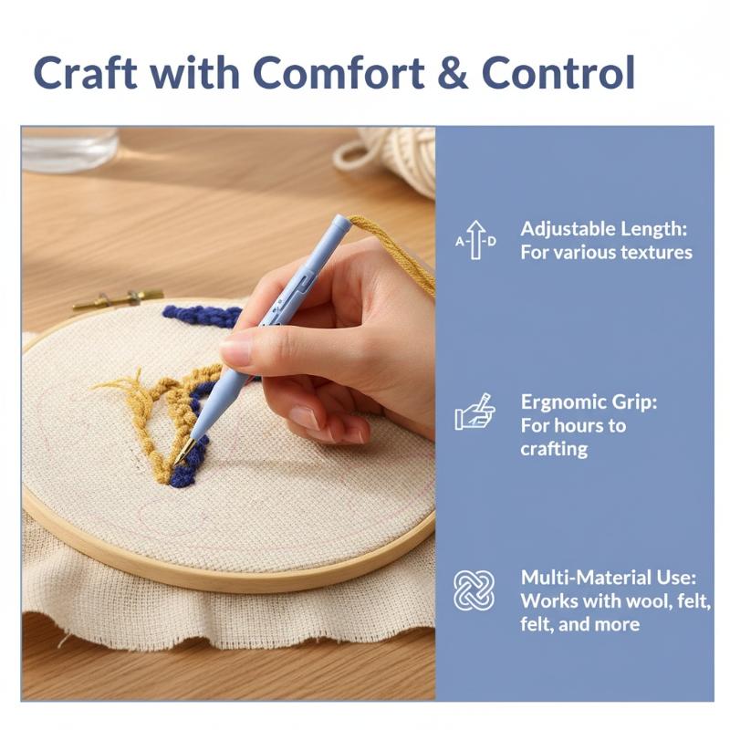 DIY刺繍キット パンチニードルツール 3サイズ 編み物 裁 - Punch Needle Kit のレビューと価格