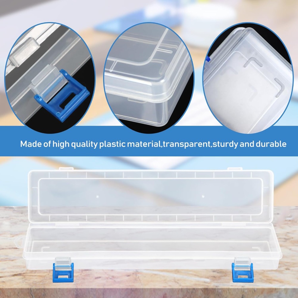 白い収納ボックス 33x7x3.5cm、ブラシ、鉛筆、水彩ペ - Art Craft Organizer のレビューと価格