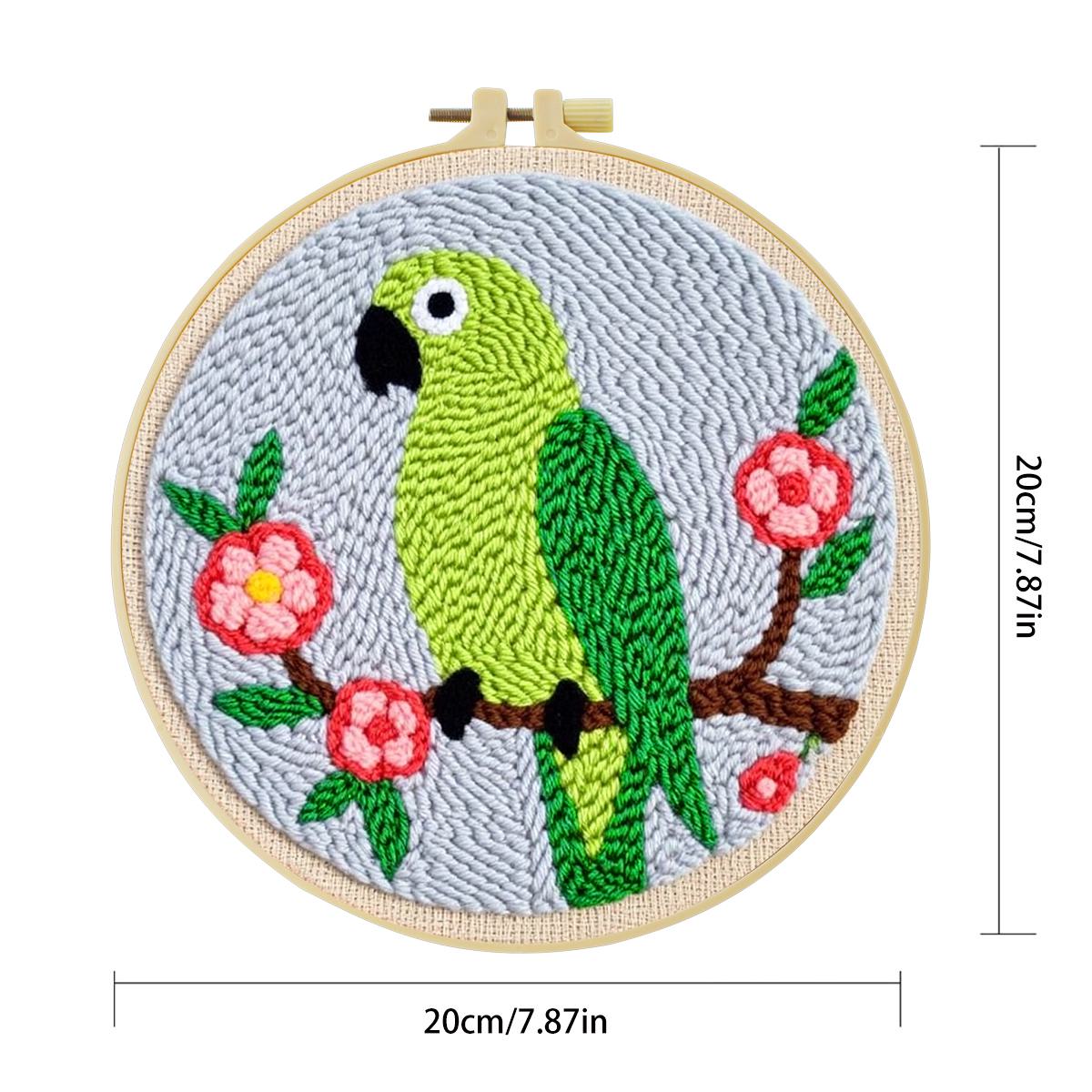 20X20CM/7.87インチ 動物 - 鳥 パンチニードル - Punch Needle Kit のレビューと価格
