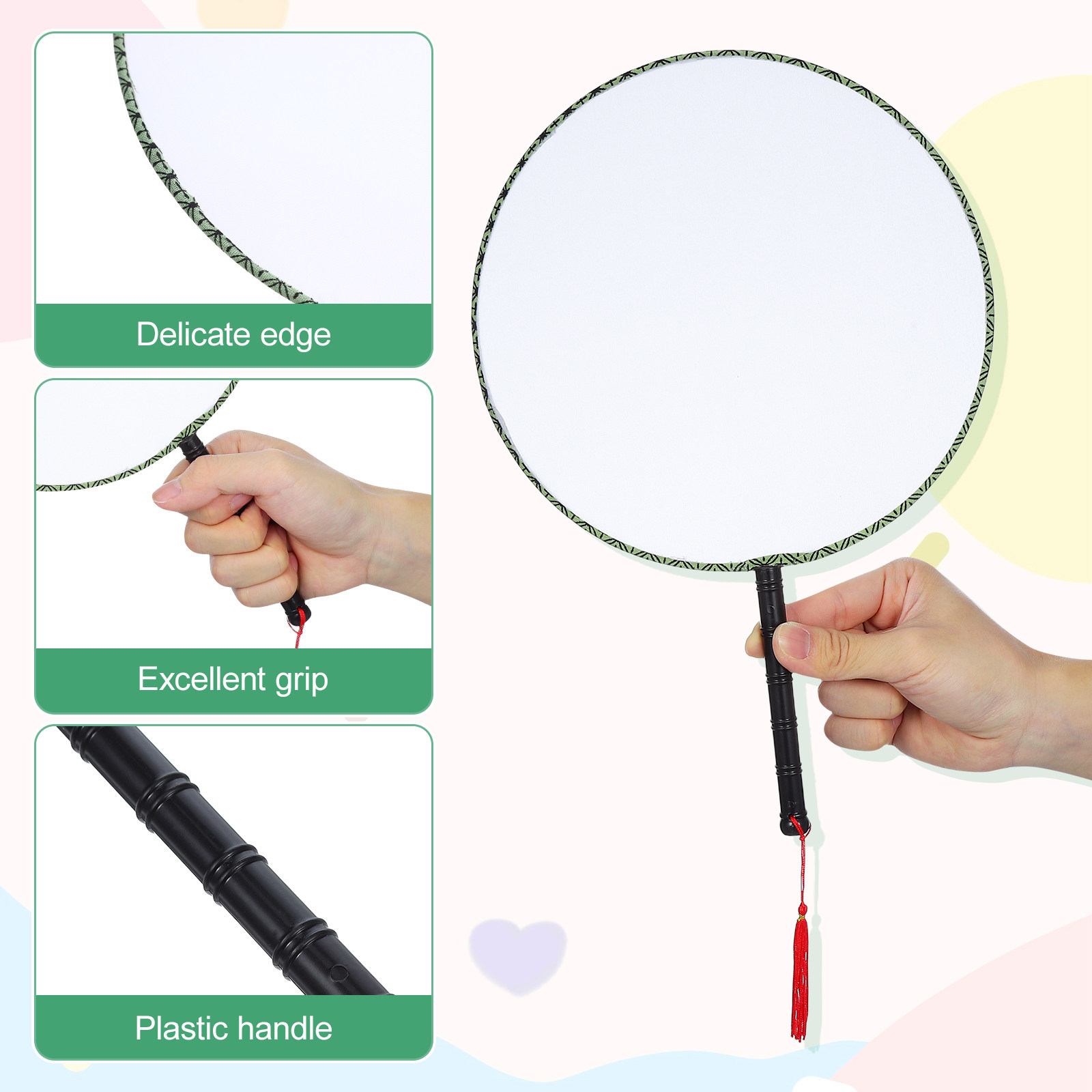 10個入り 無地ファン ペイントや描画用 子供DIYアートフ - Art Craft For Kindergarten のレビューと価格