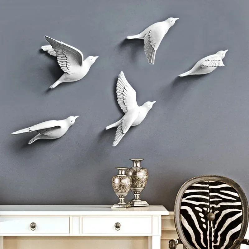 3D鳥の壁掛け,ヨーロッパの装飾アート,家の装飾,リビングル - Art Craft Background のレビューと価格