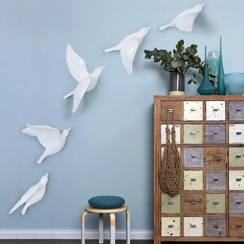 3D鳥の壁掛け,ヨーロッパの装飾アート,家の装飾,リビングル - Art Craft Background のレビューと価格