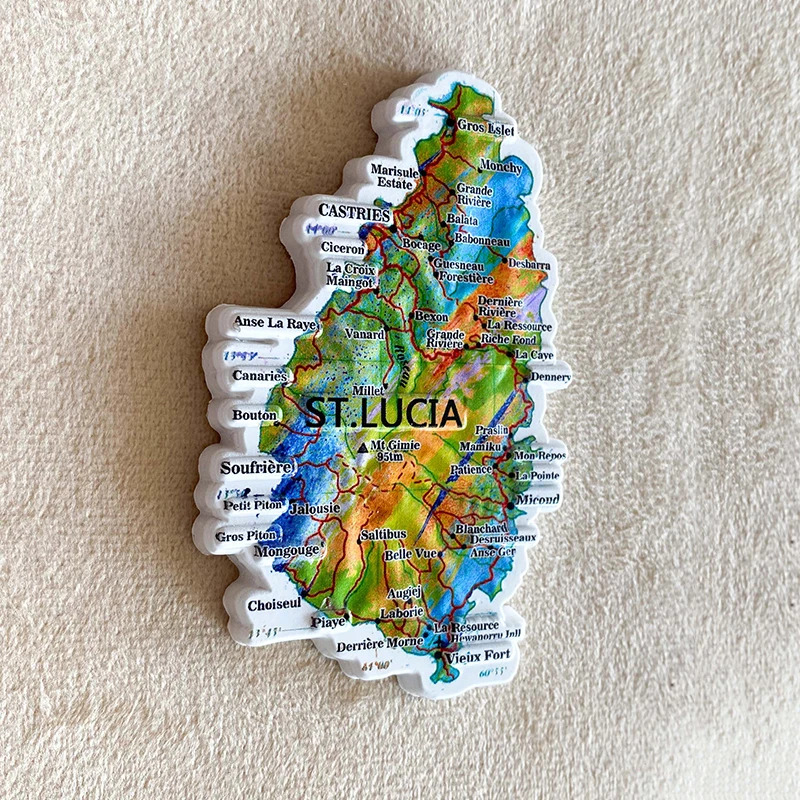 1個、セントルシア旅行お土産、家の装飾品、工芸品、ギフト、地 - Art Craft Magnet のレビューと価格