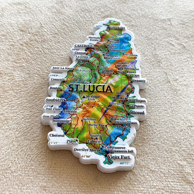 1個、セントルシア旅行お土産、家の装飾品、工芸品、ギフト、地 - Art Craft Magnet のレビューと価格