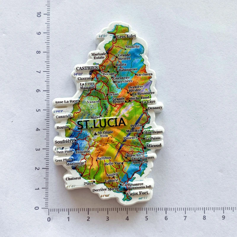 1個、セントルシア旅行お土産、家の装飾品、工芸品、ギフト、地 - Art Craft Magnet のレビューと価格