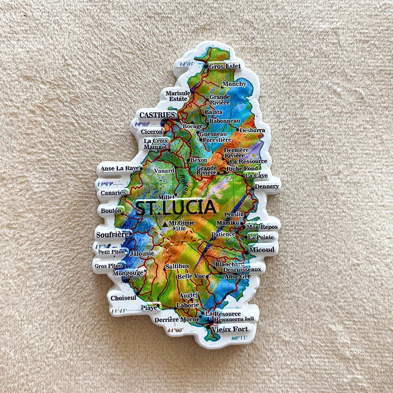 1個、セントルシア旅行お土産、家の装飾品、工芸品、ギフト、地 - Art Craft Magnet のレビューと価格