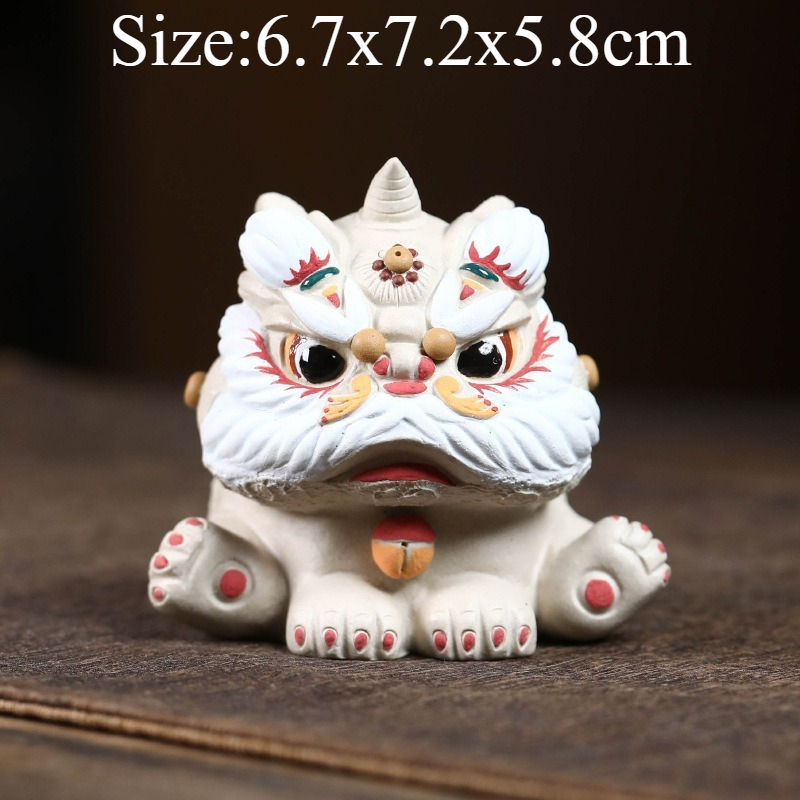紫粘土覚醒獅子茶器手作りセラミック幸運の獅子置物クリエイティ - Art Craft Lion のレビューと価格