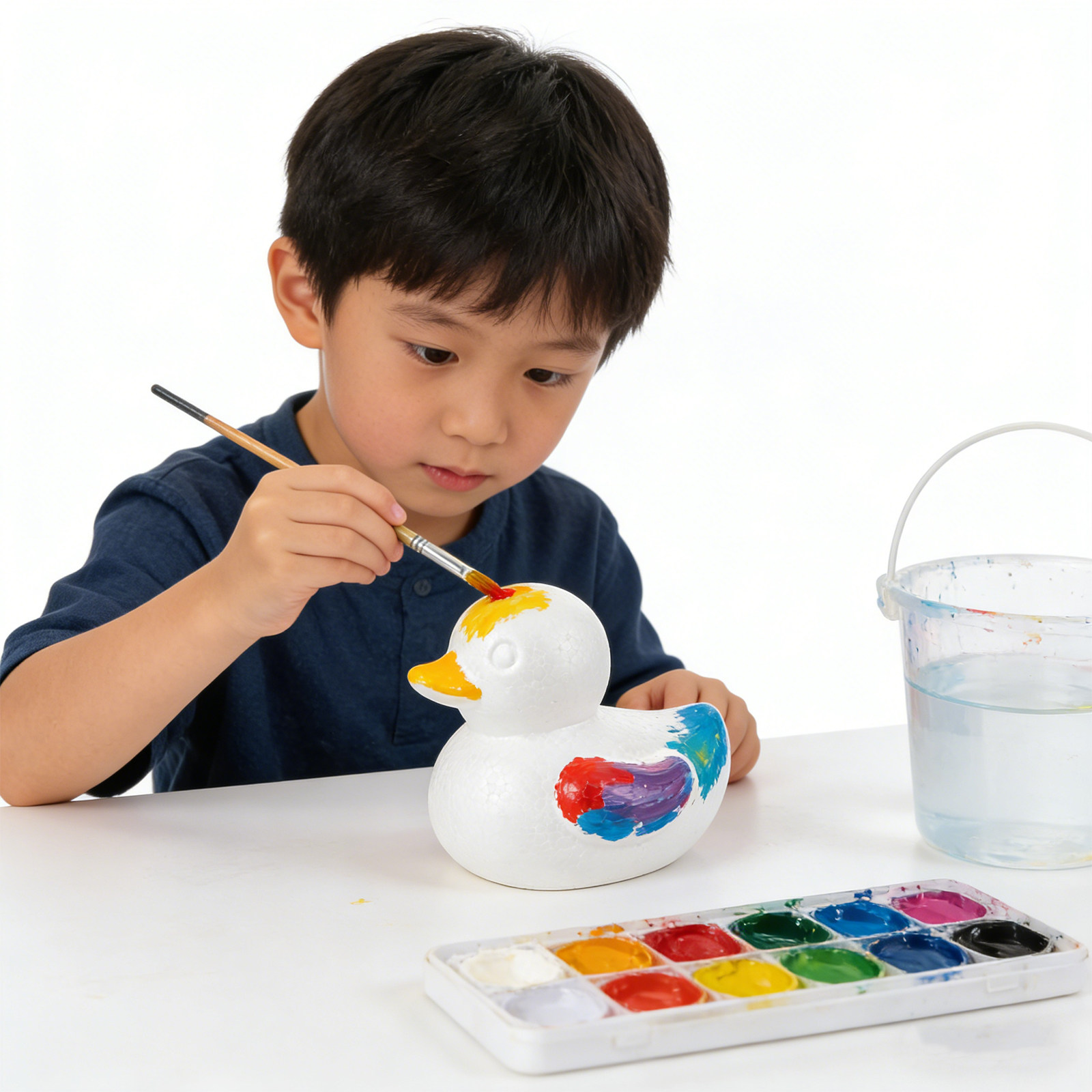 DIYアートクラフト用の白いフォームダック 未塗装ポリスチレ - Art Craft For Kindergarten のレビューと価格