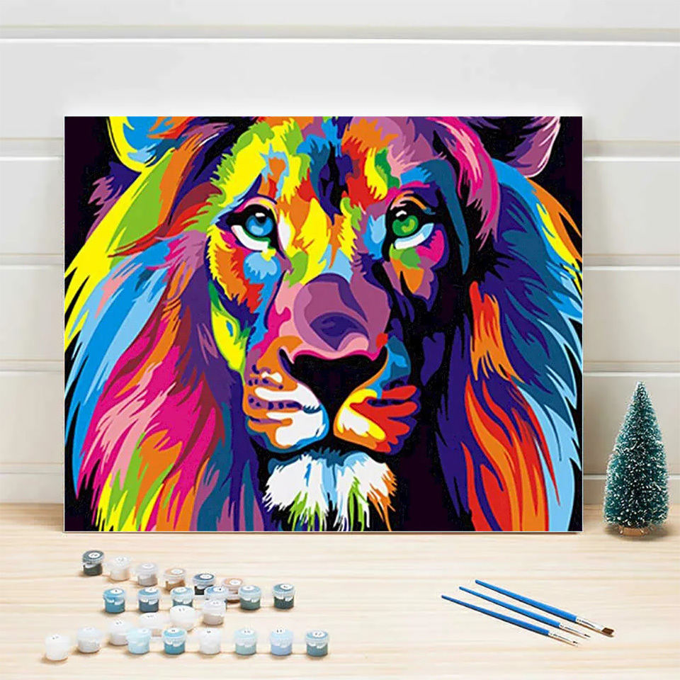 Azqsd-数字による大人の絵、キャンバス上のカラフルな描画 - Art Craft Lion のレビューと価格